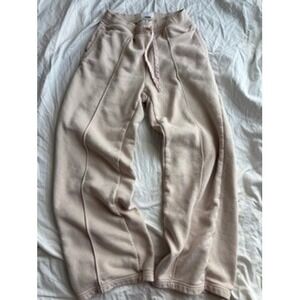American Eagle Outfitters WideLeg Sweatpants Beige Lounge Casual Comfort Size XS